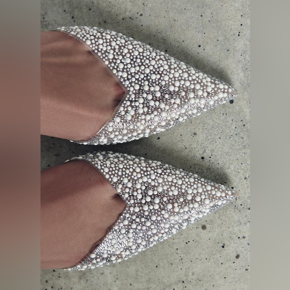 Zara Pearl Rhinestone Heeled Slingbacks ✨ - Picture 7 of 9